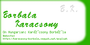 borbala karacsony business card